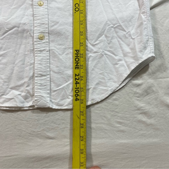 Ralph Lauren Shirt Classic White Polo Shirt long sleeve Black Label Men Large - Picture 6 of 7